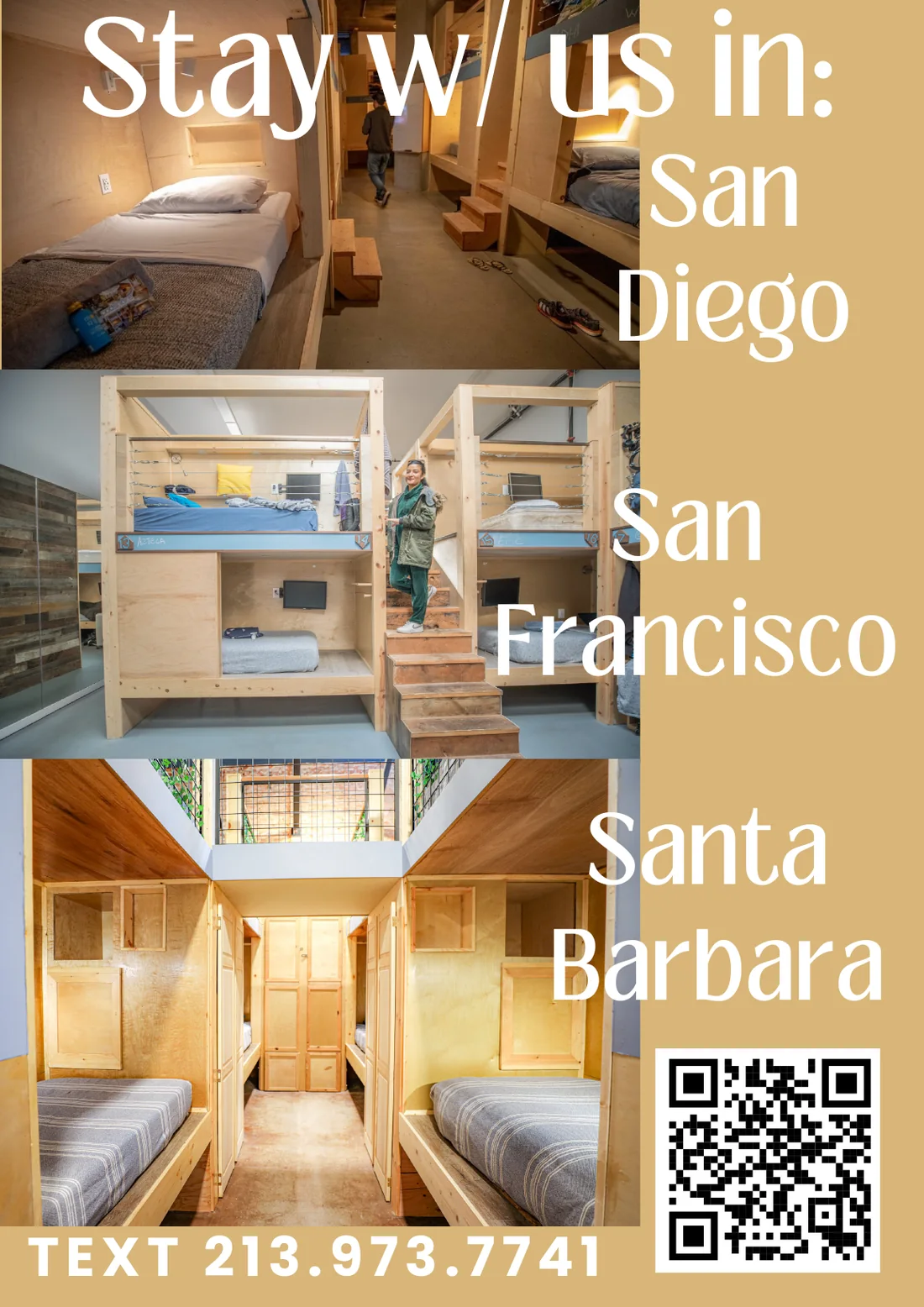 Affordable group stays in San Diego, San Francisco, and Santa Barbara