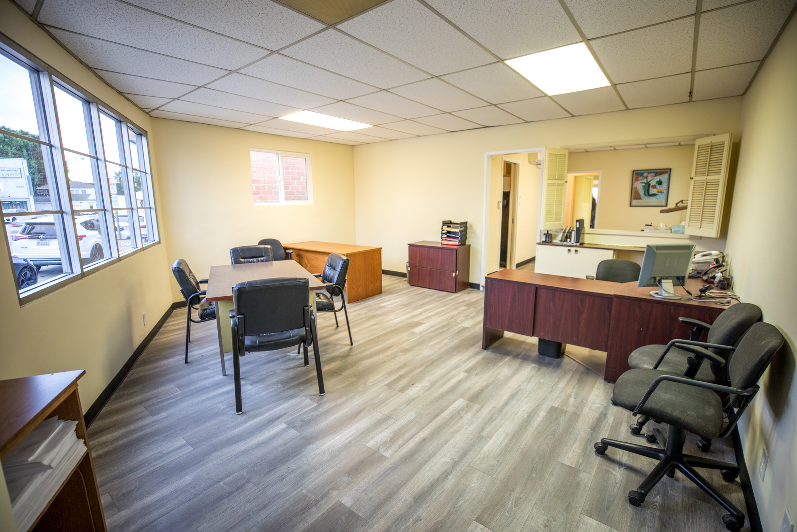 Bright flexible office and reception interior in Culver City