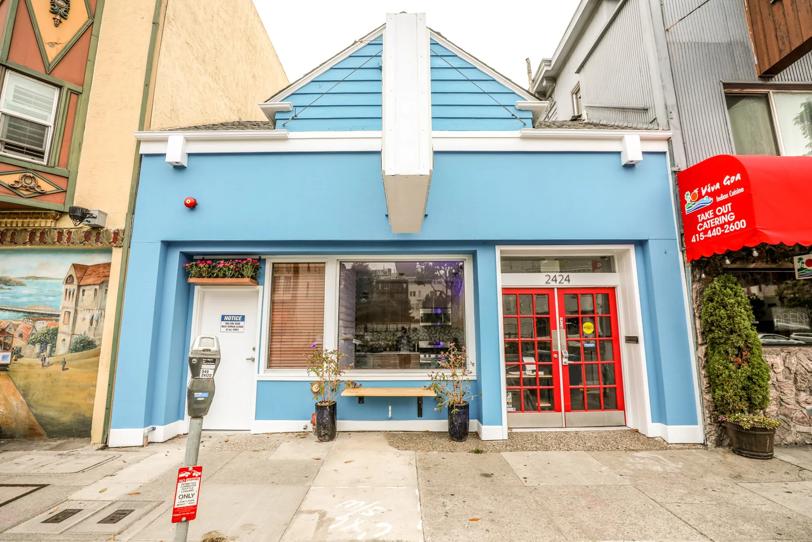 San Francisco Marina blue storefront