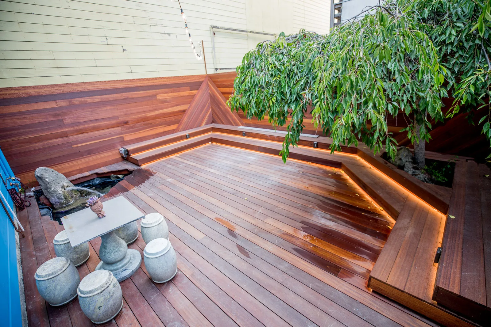 Landscaped backyard and patio in San Francisco